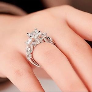 NEW 925 Sterling Silver Diamond Ring ring sz 6